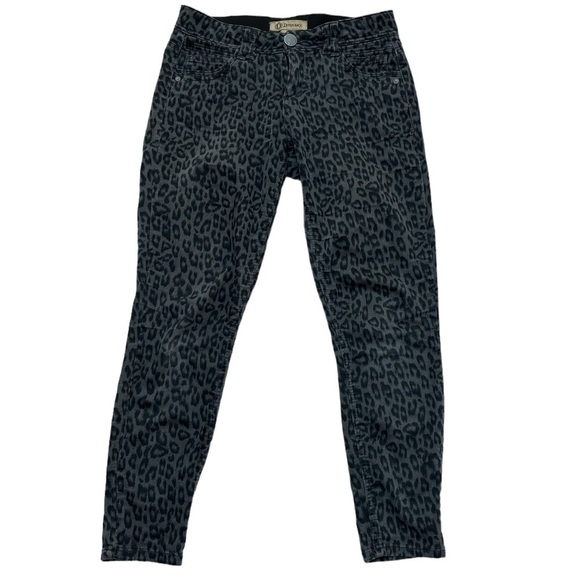 Democracy AB Technology Comfortable Elastic Waistband Animal Print Pants Stretch - Picture 1 of 8